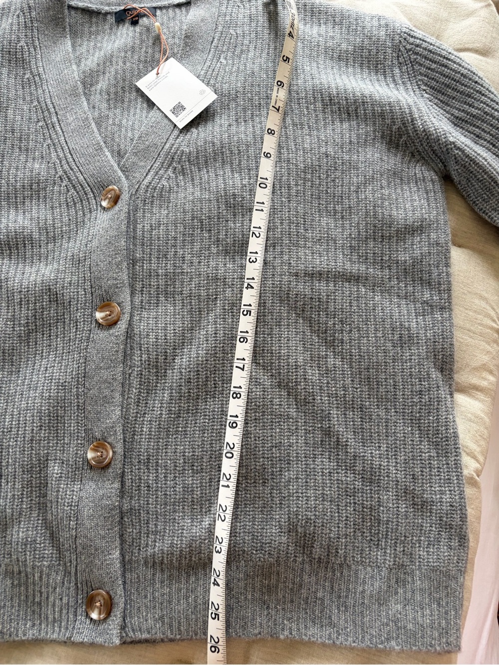 NWT MONGOLIAN CASHMERE OVERSIZED BOYFRIEND CARDIGAN SWEATER, XS - Picture 7 of 10